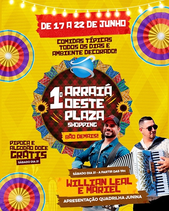 Evento 1-arraia-oeste-plaza-shopping---2106---show-com-willian-leal--mariel---19h